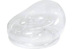 Air Candy Clear Inflatable Chair – 100% Waterproof PVC, Supports 250 lbs, Portable Floor Seating for Dorms, Camping & Gaming