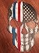 Red and Blue Skull Subdued Thin Blue and Red Line American Flag Sticker. 6 x 4