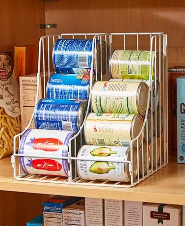 Double Pantry Can Organizers White