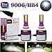 9006 HB4 9012 LED Headlight Bulbs 2018 Newest Design 12000LM All-in-One Conversion Kit COB High or Low Beam Super Bright 6000K White Plug & Play Car Light Replacement - 3 Year Warranty