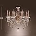 LightInTheBox Elegant Candle Style Crystal Chandelier with 9 Lights Pendent Light Ceiling Light Fixture for Living Room Gold Color Bulb Not Included
