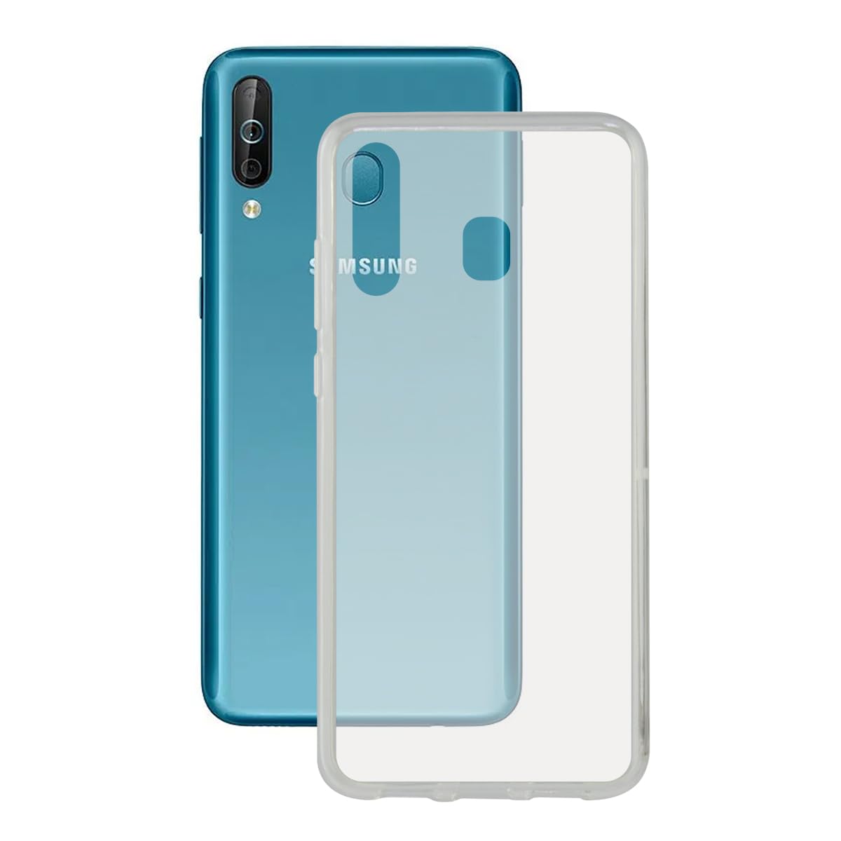 KSIX smart your tech Galaxy A40S Case, Flexible, Transparent