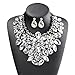 Holylove Costume Jewelry Sets for Women, Statement Necklace Costume Jewelry，Rhinestone Crystal Statement Necklace Earrings Set