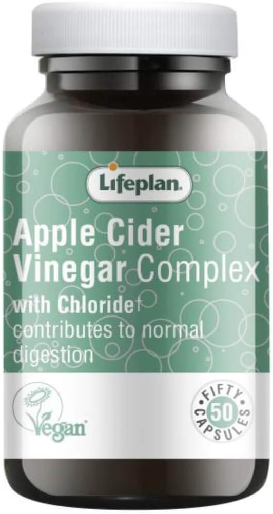 Lifeplan Apple Cider Vinegar Complex Capsules x 50. Award Winning Product. with sea kelp, Dandelion & Burdock