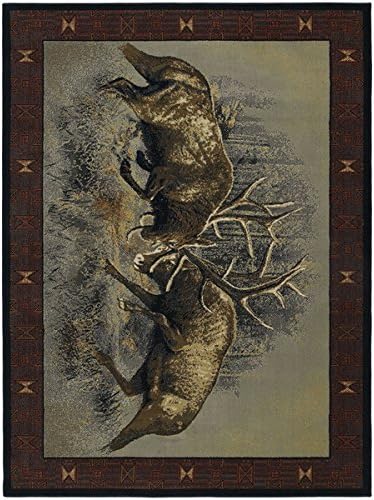 Westfield Home Ridgeland Dominance Area Rug (5'3 x 7'6) Lodge, Rustic