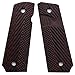 EXEL Cool Hand 1911 Full Size G10 Slim Grips, 3/16 Thin, Big Scoop, Ambi Safety Cut, OPS Texture, These Grips Only Work with Short Bushings, Red/Black, HH1S-J1S-15