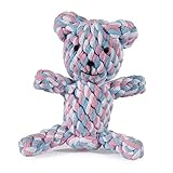 Zanies Rope Bear Dog Toys, Pink, Large, 5