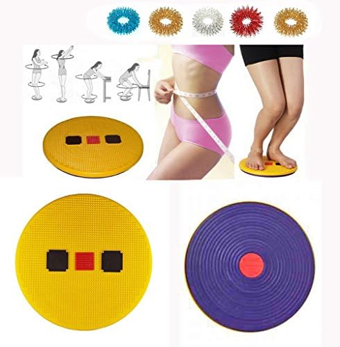 Acupressure Pyramid Magnetic Slim Twister Body Trimmer, Shaper, Spine Fitness + 5pcs Sujok Finger Massager Rings Slim Twister Dia - 30Cm Yellow