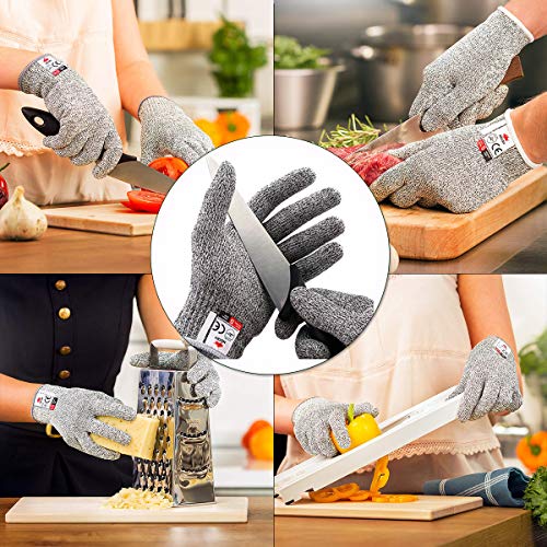 Citrus Lemon Zester & Cheese Grater With Cut Resistant Gloves High Performance Level 5 Protection- Parmesan Cheese, Lemon, Ginger, Garlic, Nutmeg, Chocolate, Vegetables, Fruits - Razor-Sharp Stainless