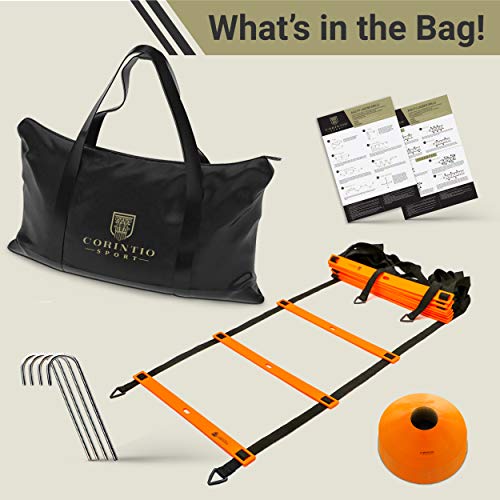 Corintio Sport Agility Ladder Speed Training Equipment Set 20ft