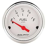 AUTO METER 1318 Arctic White Fuel Level Gauge