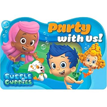 Cards Stationery Bubble Guppies Birthday Party Invitation Home