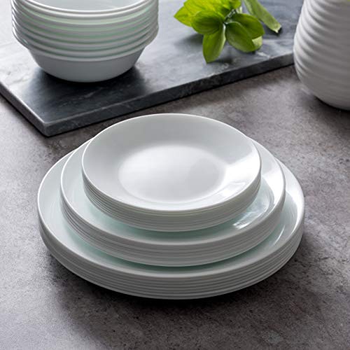 Corelle Vitrelle 8-Piece Dinner Plates Set Triple Layer Glass and