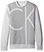 Calvin Klein Men's Long Sleeve Color Block Ck Logo Crew Neck T-Shirt