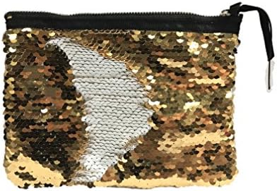 ROOSSI Multifunctional Reversable Mermaid Sequin Cosmetic Organizer Pouch Evening Party Bag Color 3