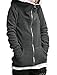 Allegra K Lady Long Sleeve Fleece Zip Closure Front Slant Pockets Hoodie