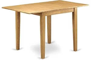 East West Furniture NDT-OAK-T Norden Dining Table - a Rectangle Wooden Table Top with Dropleaf & Stylish Legs, 30x48 Inch, Oak