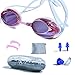 PHELRENA Swimming Goggles, Professional Swim Goggles Anti Fog UV Protection No Leaking for Adult Men Women Kids