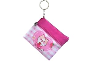 AACKS Cat Coin Purse Kids Coin Pouch for Little Girls Cartoon Keychain Wallet Coin Bag Kawaii Credit Card Holder Feminine Product Organizer