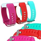 Waargroup Replacement Band for Fitness Tracker Bands ID115Plus HR-ID115Plus Fitness Band Watch Smart Bracelet Wristband 3 Pack Colors for Men Women and Kids
