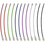 24PCS 4 Inches Wire Key Ring Stainless Steel Keychain 2mm Cable Loops for Heavy Duty Luggage and ID Tag Keepers-Assorted 8 Colors