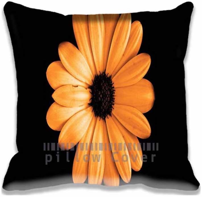 Sofa Throw Case Cushion Cover For Sofa Aero Black Pattern FoMef - Orange Flowerdark Pillow Case