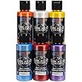 Createx Wicked Colors 2oz Essential Pearlized Set W132-02 with 10 UMO's by SprayGunner