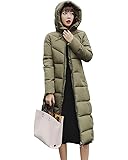 Sunnyuk Wintermantel Damen Lang - Gefütterte Winterjacke Mit Kapuze Parka