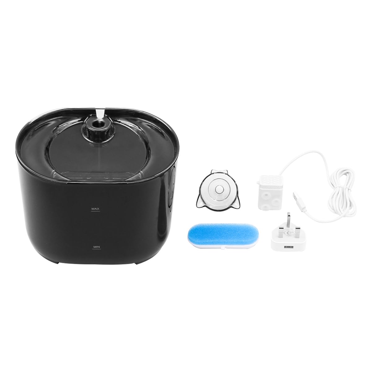 WANGCL Cat Drinking Fountain 2.2L Large Capacity Pet Water Dispenser with Cat Fountain Filter Two Water Flow Patterns