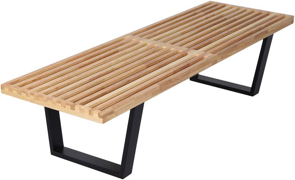 MLF Nelson Platform Bench (3 Sizes). Rubber Hardwood Top for Smart & Superior Strength. Finished &Simple Assembly. (5-Feet)