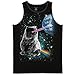 Space Cat Laser Eyes Adult Tank Top