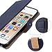 HOOMIL Wallet Case for Apple iPod Touch 7/6/5, [Classic Business Series] Flip Leather Cover - Blue