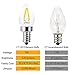 led Night Light Bulbs,Salt Lamp Bulbs,C7 1W Led Filament Bulbs,Refrigerator Indicator Bulb, Mini Light,Candle Bulbs,10W Incandescent Replacement Bulb,Torpedo Shape,E12 Warm White 2700k(6PCS)
