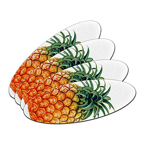 Pineapple Double-Sided Oval Nail File Emery Board Set 4 Pack