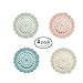 Shower Drain Hair Catcher Hair Stopper,Yihui Flower Shaped Rubber Drain Protector Hair Strainer Snare for Kitchen and Bathtub-4 Pack in Assorted Colors