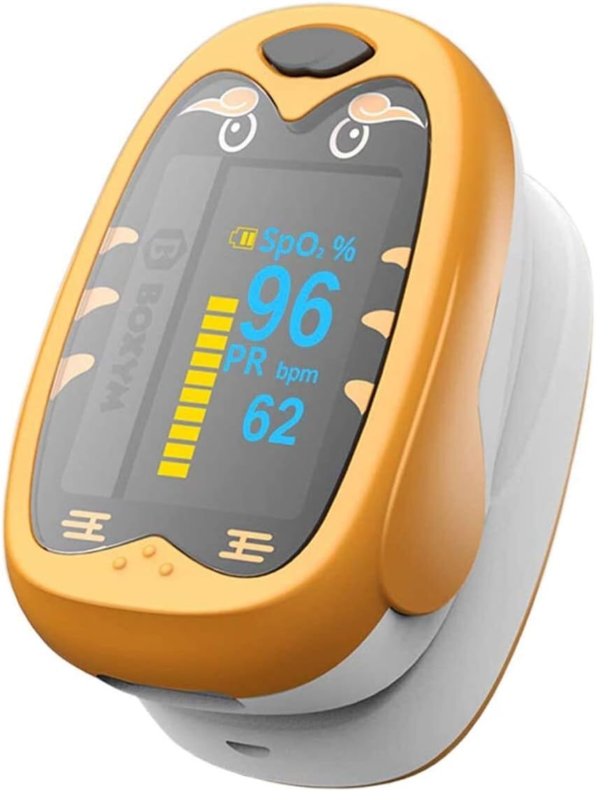Baby and Kids Oximeter Rechargeable Fingertip Pulse Oximtero for Infant and Children Blood Oxygen Saturation Heart Rate Monitoring via Fingertip - with EVA Storage Case (Color : A)