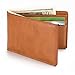 HISSIMO Mens Slim Front Pocket Wallet ID Window Card Case with RFID Blocking - Brown