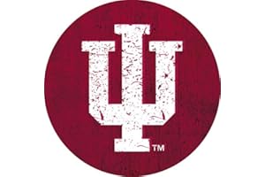 R AND R IMPORTS Indiana University Distressed Wood Grain 4" Round Magnet Officially Licensed Collegiate Product