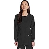 Cherokee Womens Scrub Jacket Nurse Snap Front Medical Uniform with Pockets, 2-Way Stretch, Easy Care Soft Fabric - WW310