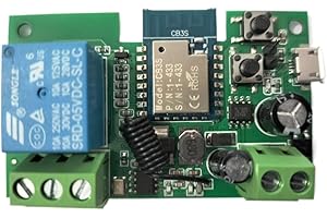 Yitouniu Tuya Smart Life WiFi Momentary Inching Relay Self-Locking Switch Module,DC 7-32V/USB 5V WiFi RF Bluetooth Relay,DIY Smart Home,Compatible with Alexa Goolge Home(1CH Smart Life)