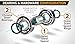 SKITCH Pro Skateboard Bearings Set - Precision Fast Spin ABEC 9 Chrome Steel Bearing Kit for Longboards, Skate Boards, Scooters and Roller Skates + Spacers + Washers + Bonus Carry Case (8-Pack)