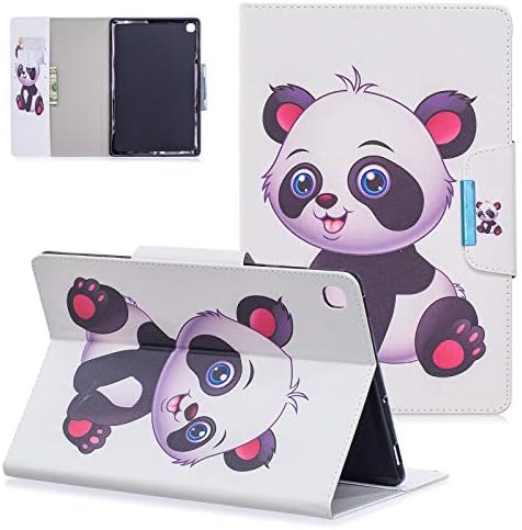 Topee Smart Case Fit Galaxy Tab A 10.1 2019 Tablet (SM-T510 / SM-T515), Ultra Slim Lightweight Cute Cartoon Soft PU Back Cover with Card Slots Fit Galaxy Tab A 10.1 2019,Cute Panda