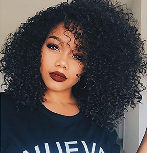 SHANGKE HAIR Synthetic Short Afro Kinky Curly Hair Wigs for Black Woman Natural Looking Sexy Wigs Women