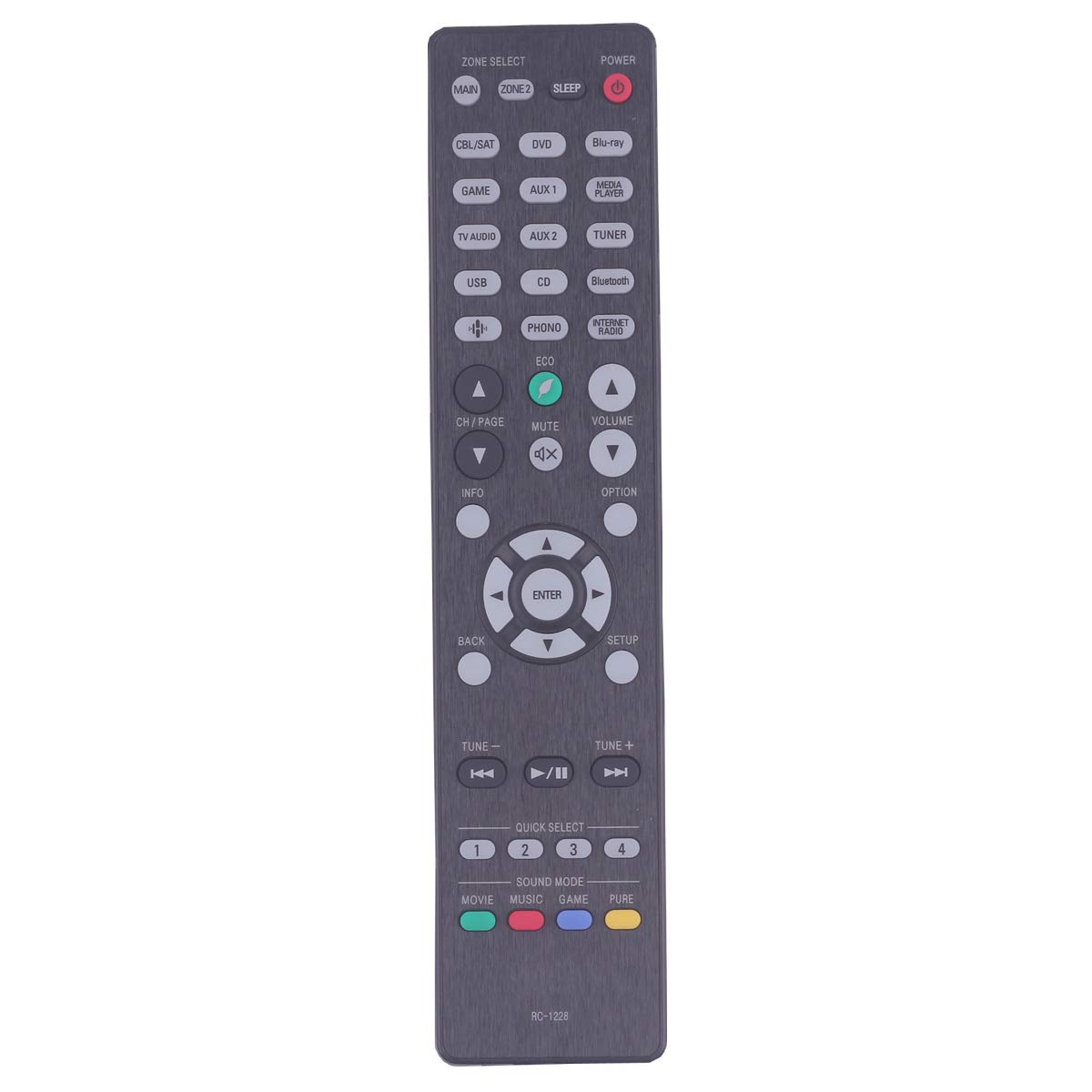 Remote Control RC-1228 for DENON AVR-S900W AVR-X3500H AVR-S730H AVR-X2300W AVR-X1500H AVR-S920W AVR-S930H AVR-S740H AVR-X1400H AVR-X2200W AVR-S940H AVR-X2400H AVR-X2500H AVR-X2600H AV Receiver