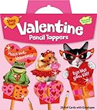 Peaceable Kingdom / Shiny Animal Pencil Toppers Super Valentine Card Pack