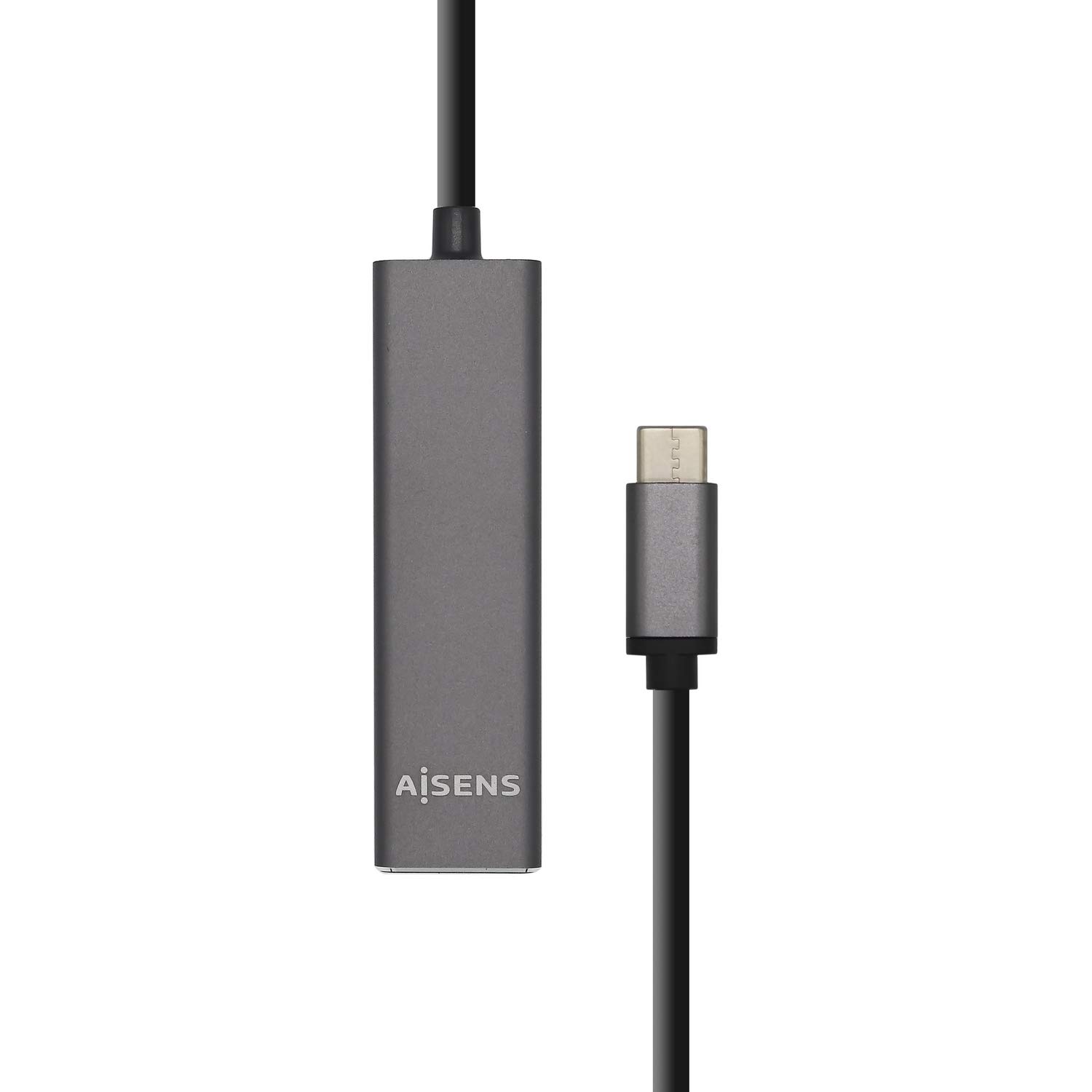 AISENS A109-0403 HUB USB 3.1 USB-C Male to 4 TIPO A Female Grey 15cm