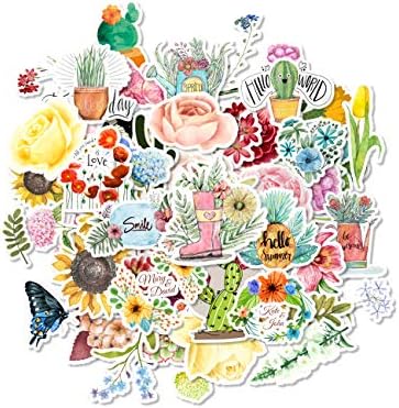 Haokhome 140pcs Flower Stickers Floral Decor For Laptop Kids Room