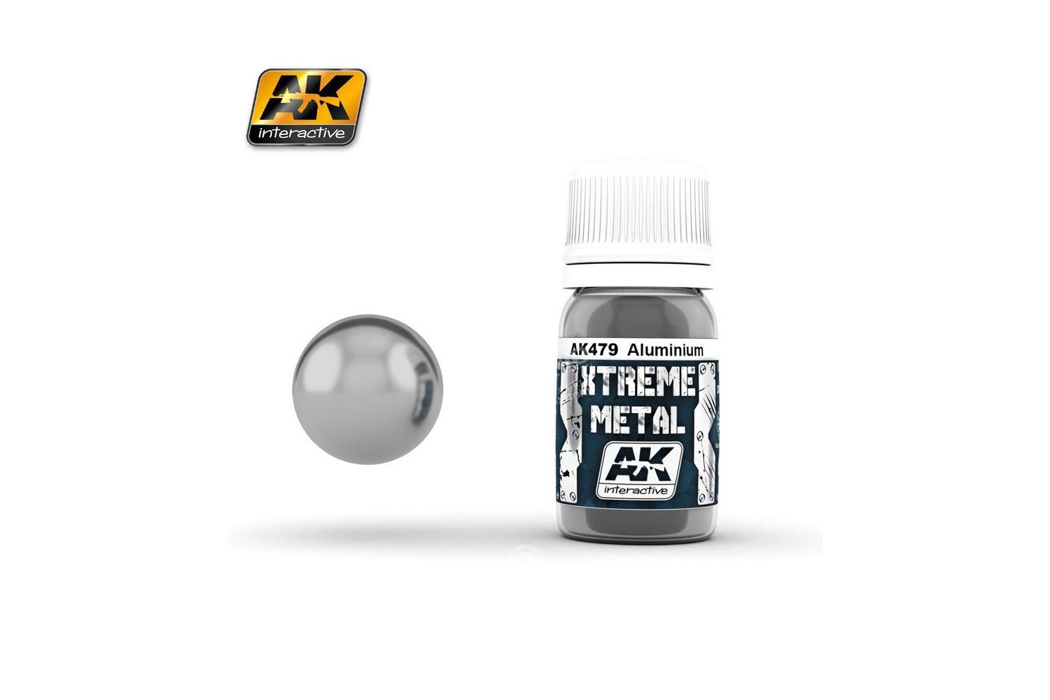 Ak interactive Extreme Metal Paints White Aluminium #AK479