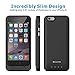 iPhone 6/6S memory battery case with TF/SD Card Slot 3200mAh Ultra Slim Extended Portable Charger power pack for iPhone 6/6s(Dark black)