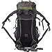 WASING 55L Internal Frame Backpack Hiking Backpacking Packs for Outdoor Travel Climbing Camping Mountaineering with Rain Cover - Green